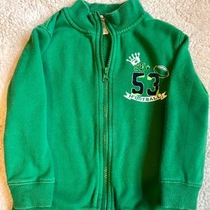 Boys Green Zip Up Jacket
